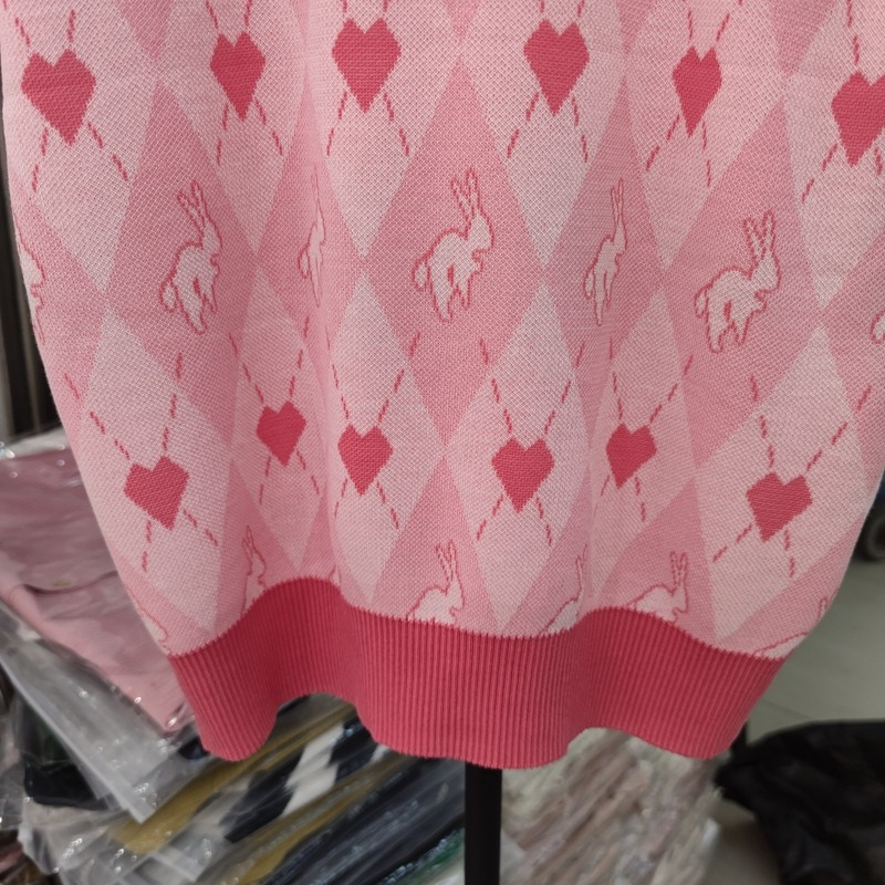 Áo Dệt Kim Mỏng Tay Ngắn Cổ Tròn Màu Sắc Tương Phản Họa Tiết Kẻ Sọc Thời Trang Mùa Hè Cho Nữ