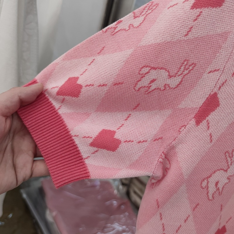 Áo Dệt Kim Mỏng Tay Ngắn Cổ Tròn Màu Sắc Tương Phản Họa Tiết Kẻ Sọc Thời Trang Mùa Hè Cho Nữ