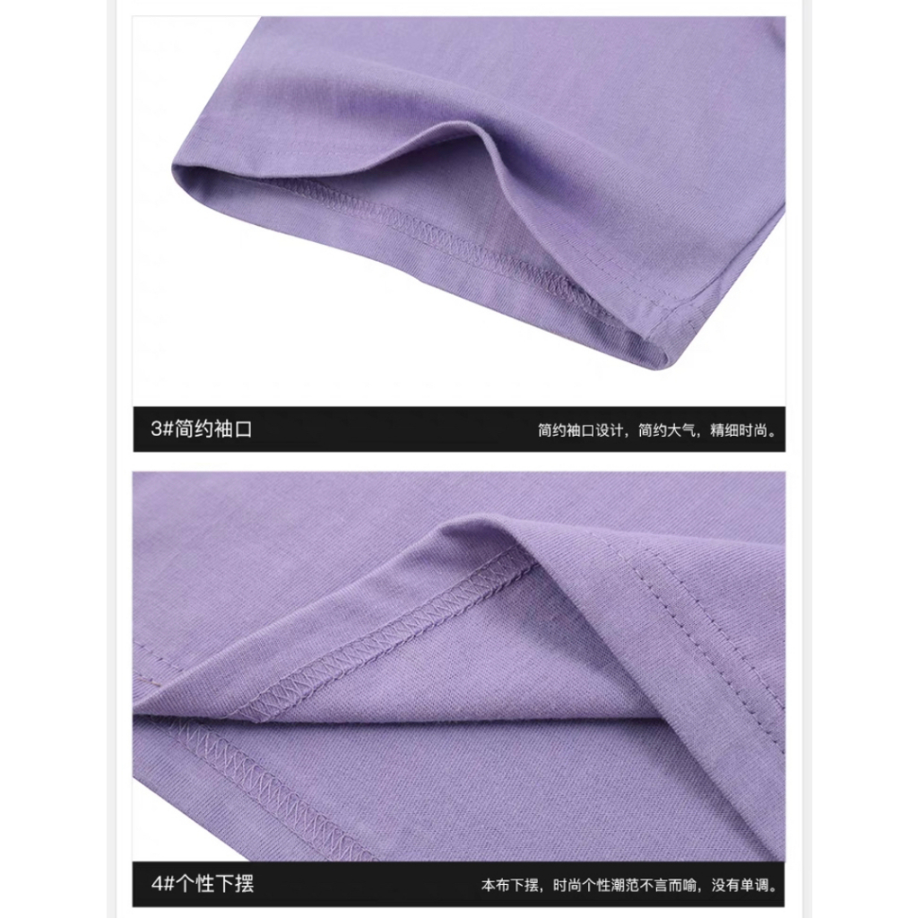 NELLY Áo Thun Cotton Tay Ngắn Dáng Rộng Thời Trang Unisex Cho Nam Và Nữ 9471