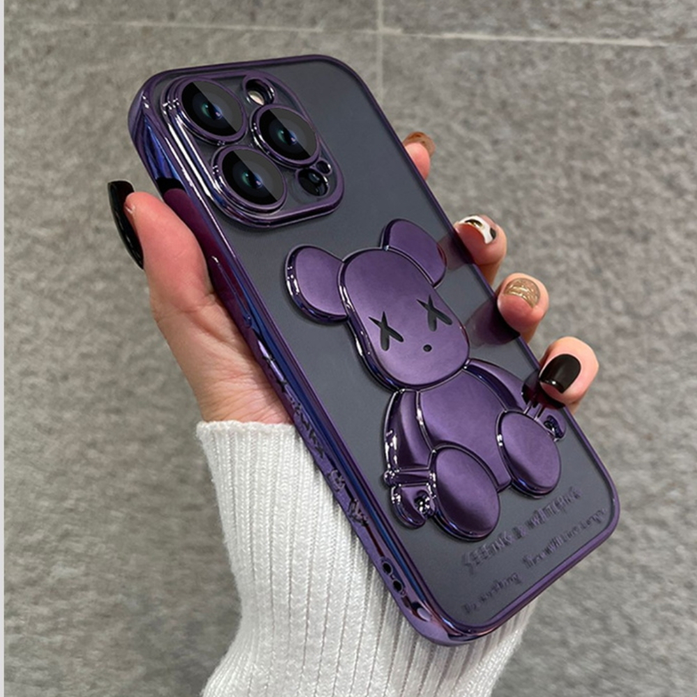 Ốp Điện Thoại TPU Dẻo Viền Vuông In Hình KAWS 3D Sang Trọng Cho iPhone 14 Pro Max 14 Plus 13 Pro Max