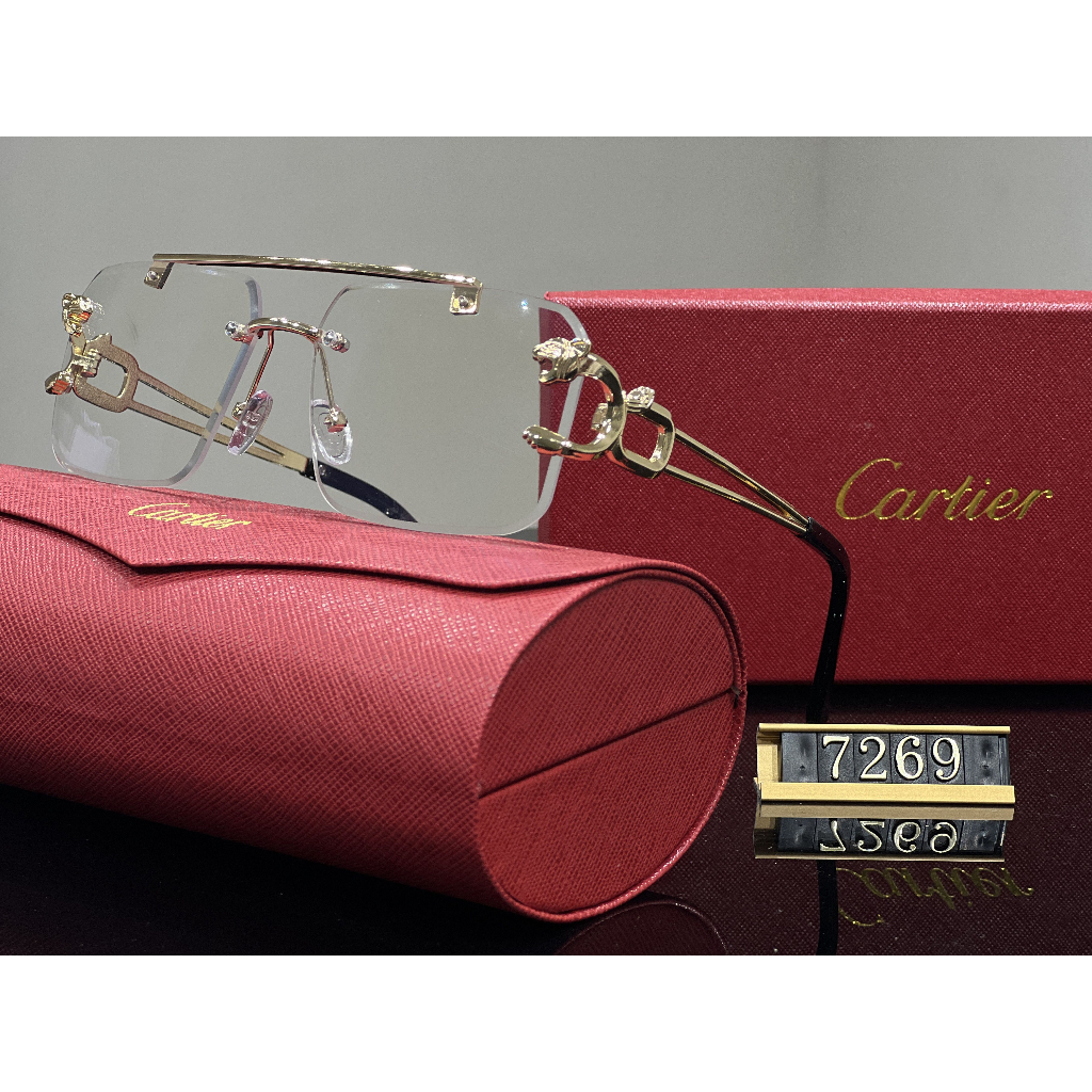 CARTIER Kính Râm Thời Trang Thiết Kế Sang Trọng Cổ Điển Màu Gradient Dành Cho Nam Và Nữ