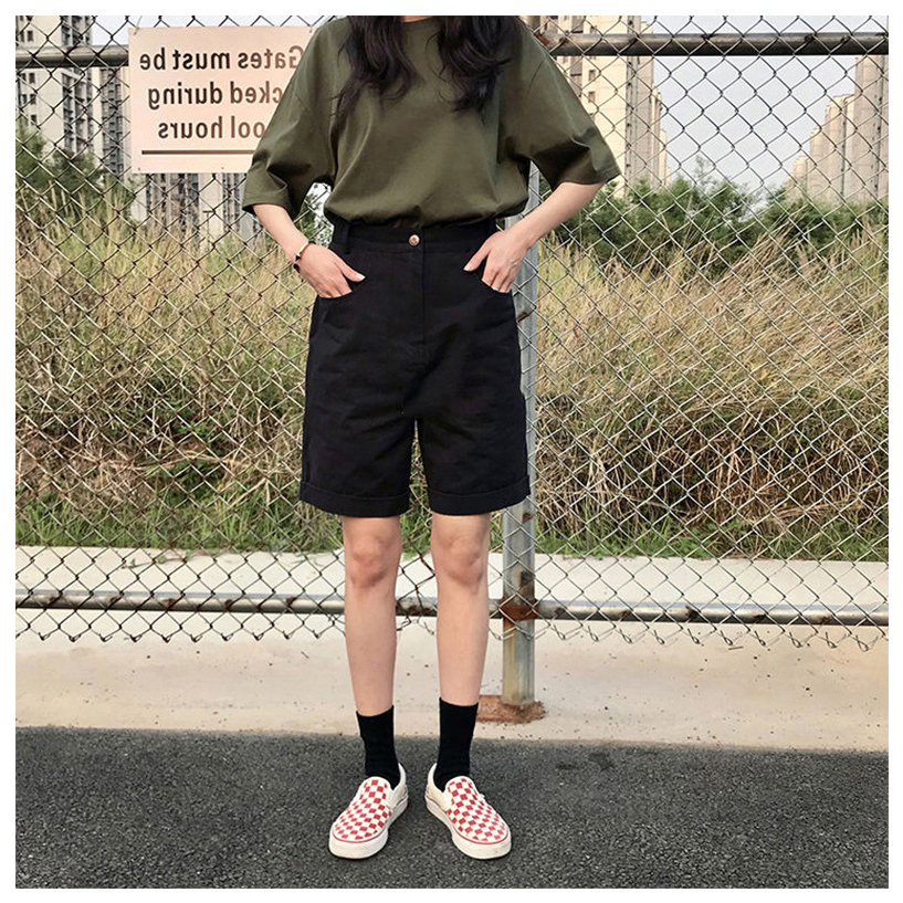 Áo Thun Nữ Cổ Tròn Ngắn Tay Thêu Hoa Phong Cách Hàn Quốc Mới