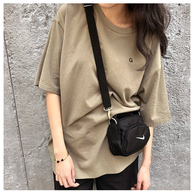 Áo Thun Nữ Cổ Tròn Ngắn Tay Thêu Hoa Phong Cách Hàn Quốc Mới