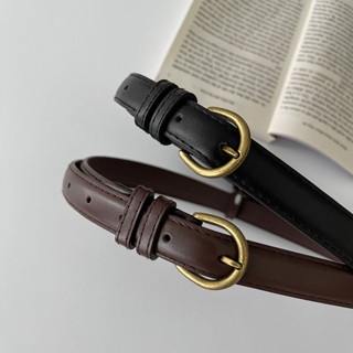 Thắt Lưng Da Nhân Tạo Mặt Vuông / Tròn Đơn Giản Thời Trang Cho Nữ