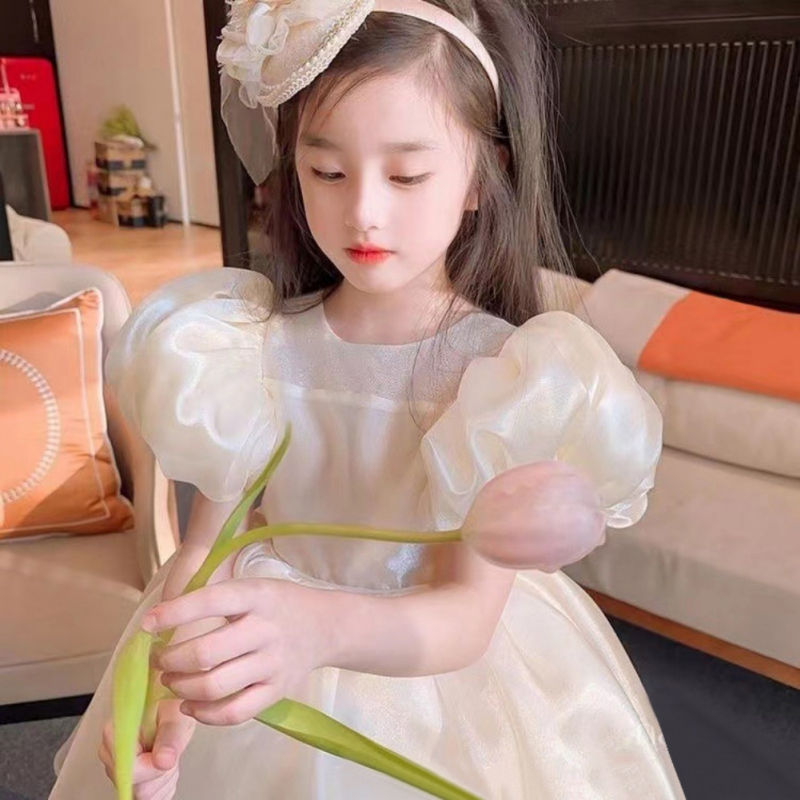 Khung Thành Cho Bé Chất Lượng Cao❤Đầm Phối Nơ Phong Cách Phương Tây Thời Trang Mùa Hè Cho Bé Gái