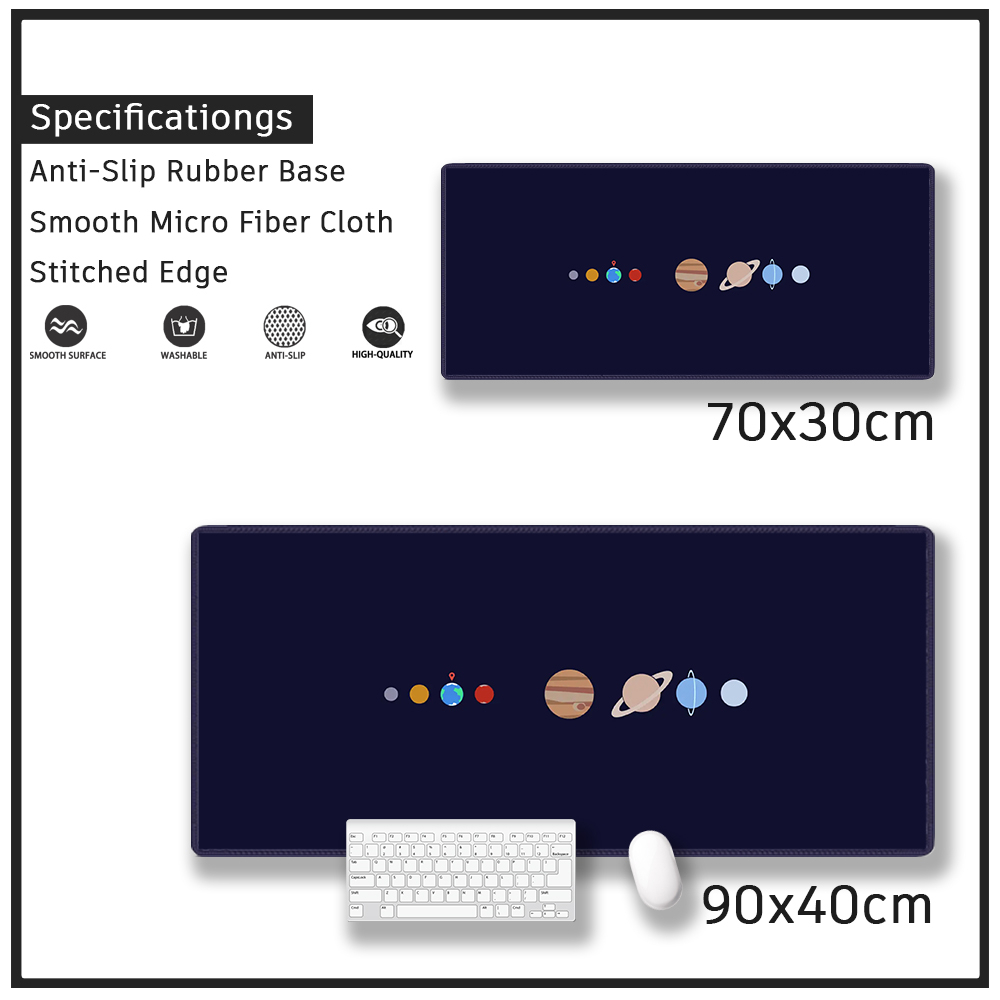 Tấm Lót Chuột Và Bàn Phím Máy Tính Bằng Cao Su Thêu Hình Ngôi Sao Cỡ Lớn Tùy Chỉnh Tiện Dụng