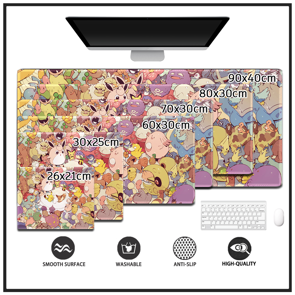 Miếng Lót Chuột Cao Su Hình Pokemon Dễ Thương