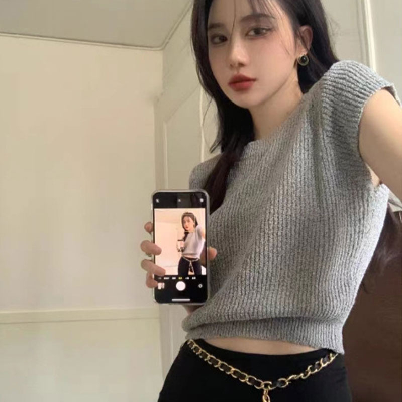 Áo Thun Nữ Ngắn Tay Cổ Tròn Phong Cách Hàn Quốc Thời Trang Mùa Hè Mới 2023