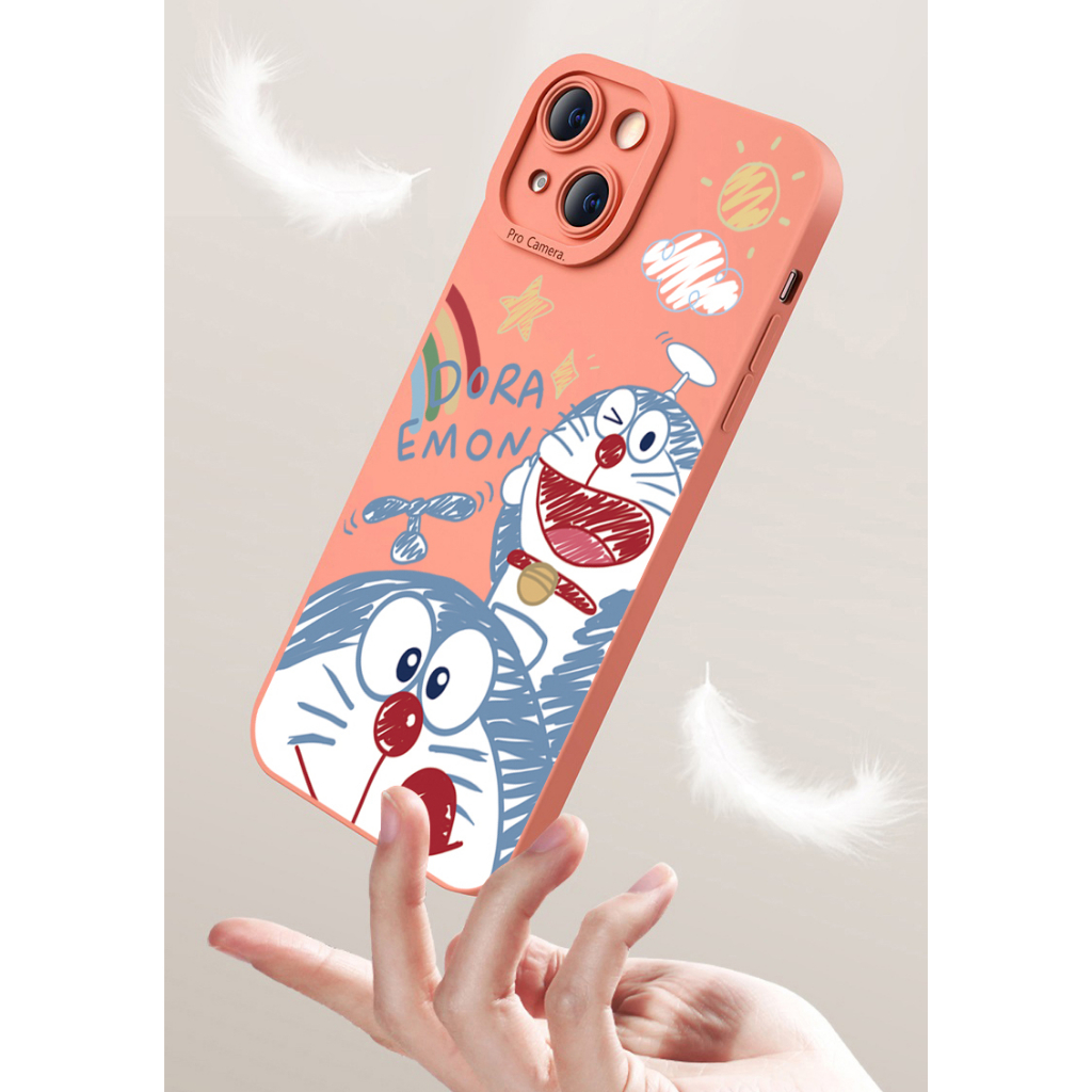 Ốp Điện Thoại Góc Vuông Hình Doraemon Cho OPPO Reno7 4G Reno6 Reno8 Z 5G Reno5 F Reno2 F Reno3 Reno4 A17 A17K A77S A57S