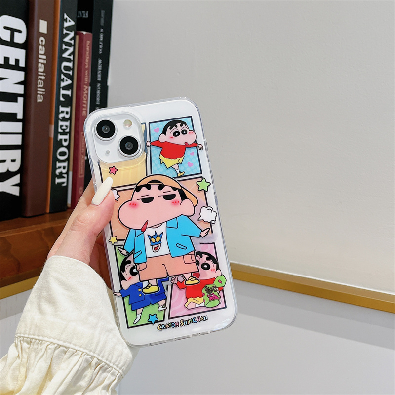 Ốp Lưng Chống Sốc Hình Cậu Bé Bút Chì Shin Cho iPhone 14Promax 14Pro 14 13Promax 13Pro 13 12 12Promax 11