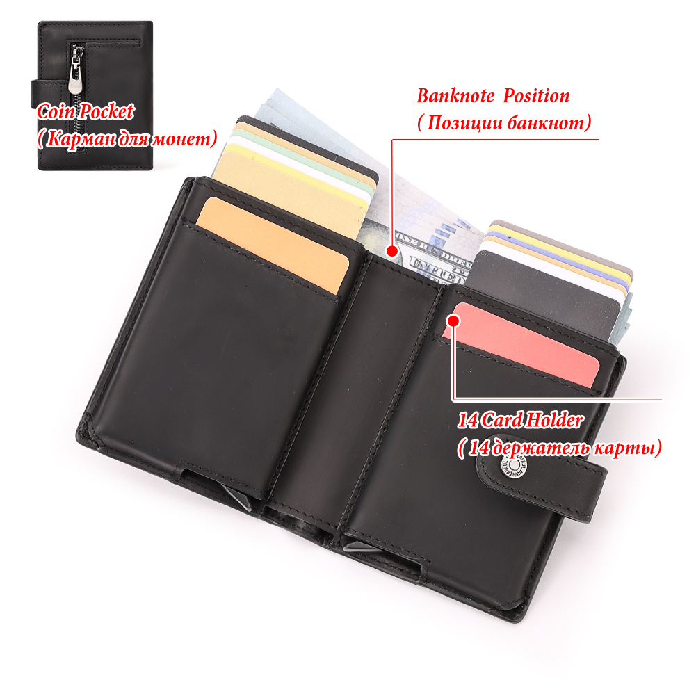 Ví Da Bò Gập Đôi Đựng Thẻ HUMERPAUL BP776