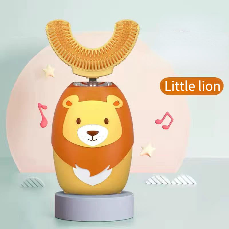 Bàn Chải Đánh Răng Điện Siêu Âm Tự Động Hình Chữ U Sạc USB Cho Bé