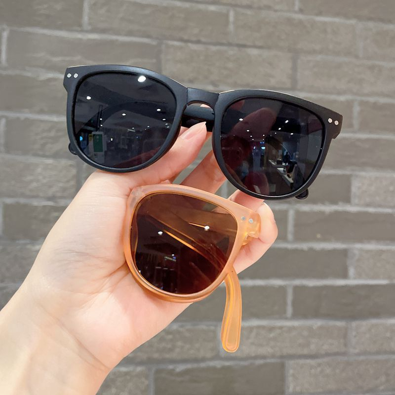 Kính Mát Tròng Tròn Nhiều Màu Sắc Chống Tia UV Thời Trang Hàn Quốc Cho Bé Trai Và Gái