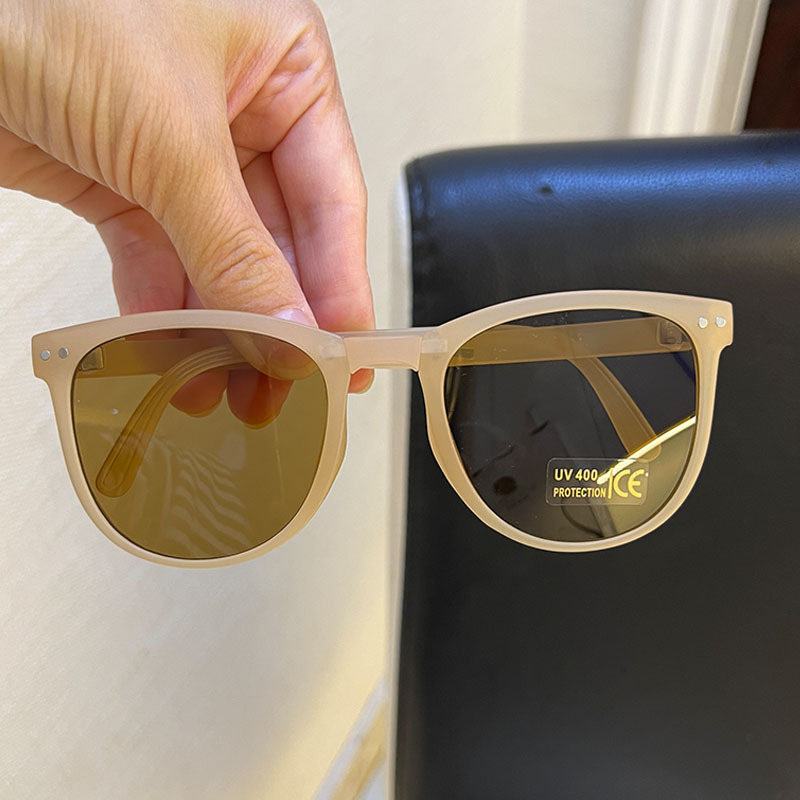 Kính Mát Tròng Tròn Nhiều Màu Sắc Chống Tia UV Thời Trang Hàn Quốc Cho Bé Trai Và Gái