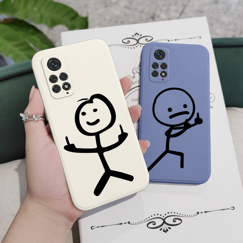 Ốp Điện Thoại Họa Tiết Line Man Cho Xiaomi Redmi Note 11S 11 11T Pro Plus 4G 5G