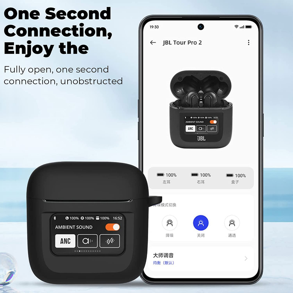 1 + 1 Ốp Silicone Bảo Vệ Màn Hình Cho JBL Tour Pro 2 Earphone 2023 JBL Tour Pro 2
