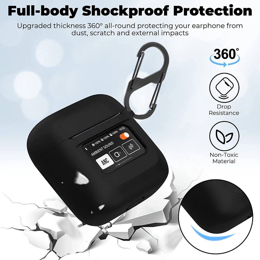 1 + 1 Ốp Silicone Bảo Vệ Màn Hình Cho JBL Tour Pro 2 Earphone 2023 JBL Tour Pro 2