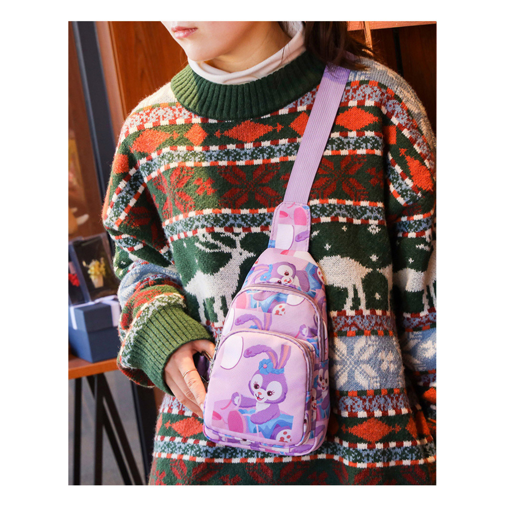 DISNEY Túi Đeo Chéo Hình Thỏ Stella Lou Hoạt Hình Dễ Thương Thời Trang Cho Bé Gái