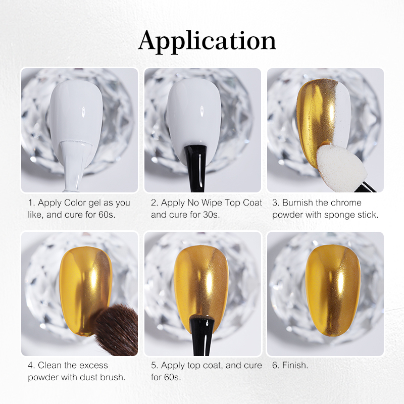 Bột Tráng Gương Lấp Lánh Dùng Để Trang Trí Móng Nghệ Thuật