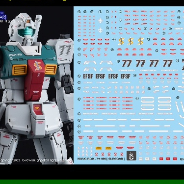 Decal Dán Trang Trí Xe Hơi YAN GHOST HG 77 HGUC RGM-79 GM Chất Lượng Cao