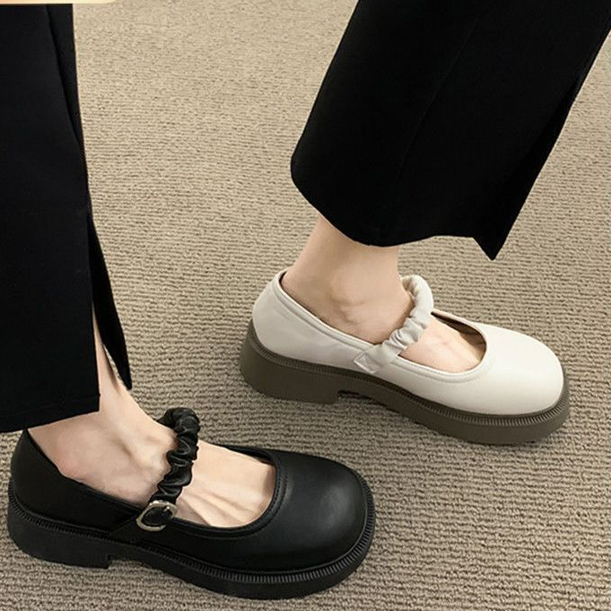 Giày Mary Jane Bằng Da Chống Trượt Thoải Mái Phong Cách Xuân Hè