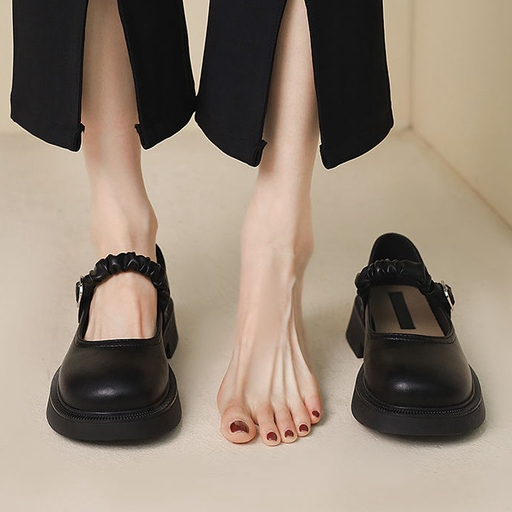 Giày Mary Jane Bằng Da Chống Trượt Thoải Mái Phong Cách Xuân Hè