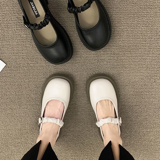 Giày Mary Jane Bằng Da Chống Trượt Thoải Mái Phong Cách Xuân Hè