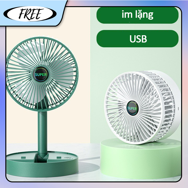 FREE USB quạt mini Quạt quạt tích điện Quạt Cầm Tay quạt điện SIÊU TIỆN LỢI 3 CHẾ ĐỘ GIÓ 1200-2000mAh H2A5004