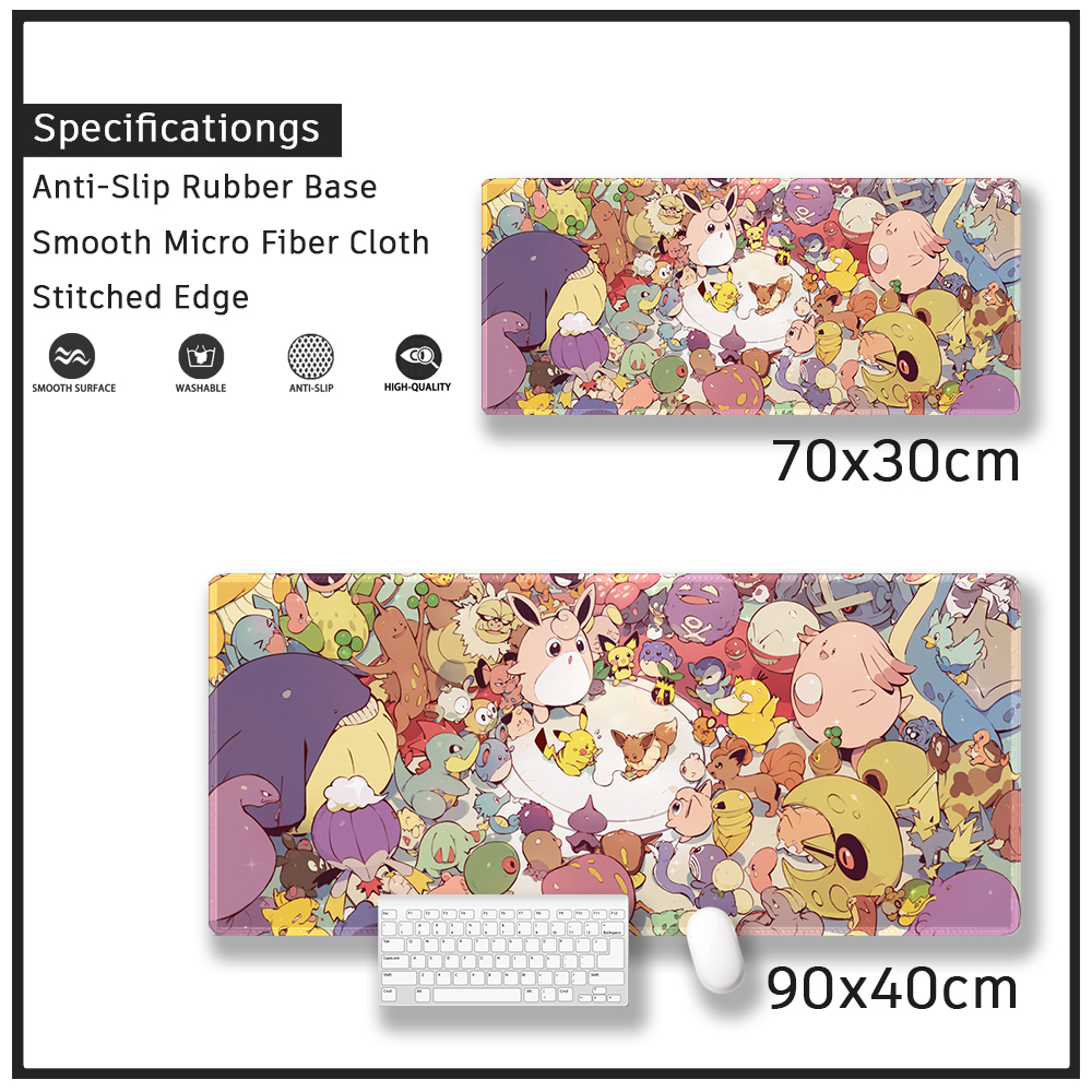 Miếng Lót Chuột Cao Su Hình Pokemon Dễ Thương