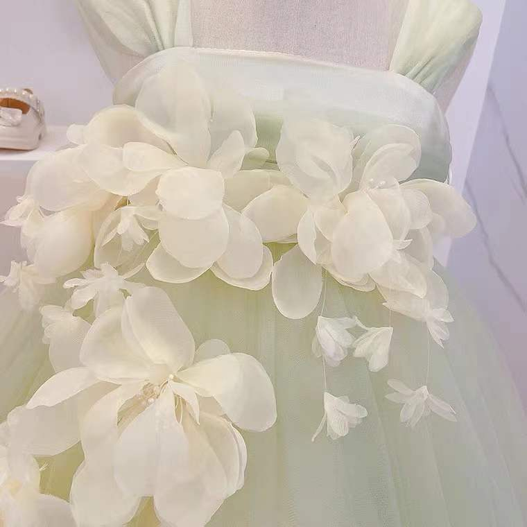 Hoa 3d handmade Bằng Vải organza Thời Trang Để Trang Trí Váy Cưới Cho Bé Gái