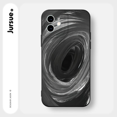 Ốp lưng JURSUE mềm chống bẩn hình độc lạ ngầu nam đen Cho iPhone 17 16 15 14 13 12 11 Pro Max SE 2020 X XR XS ip 8 7 Plus Y3352