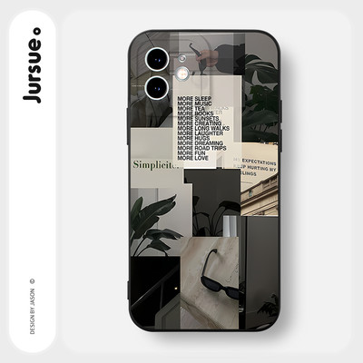 Ốp lưng JURSUE mềm chống bẩn hình độc lạ ngầu đen Cho iPhone 17 16 15 14 13 12 11 Pro Max SE 2020 X XR XS ip 8 7 Plus Y3341