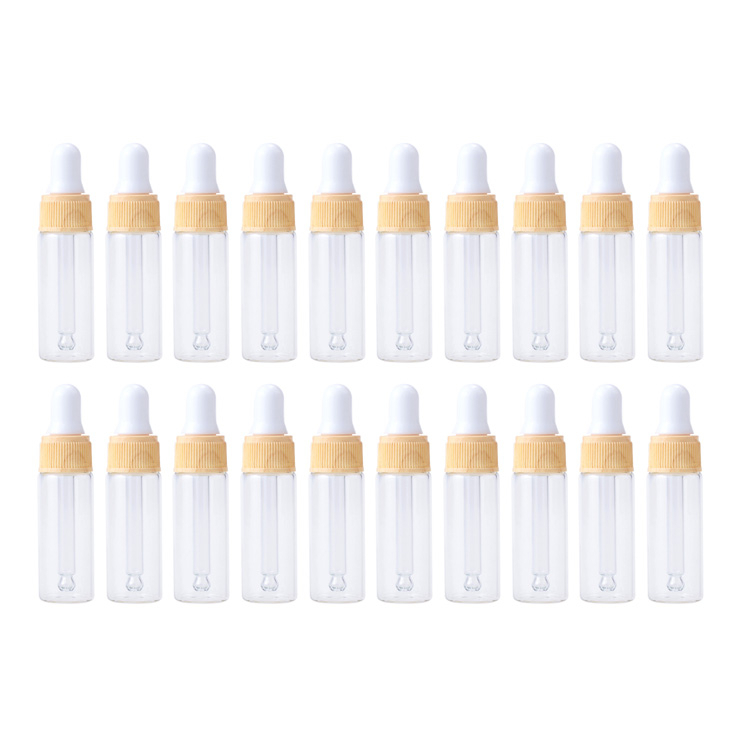Set 20 Chai Thủy Tinh Trong Suốt 1ml 2ml 3ml 5ml Đựng Tinh Dầu Tiện Dụng