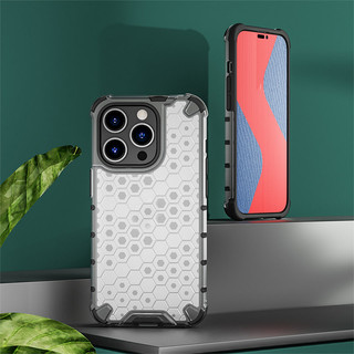 Ốp Điện Thoại Trong Suốt Chống Sốc Họa Tiết Tổ Ong Cho iPhone 12 13 14 Pro Max 14 Plus 13 Mini