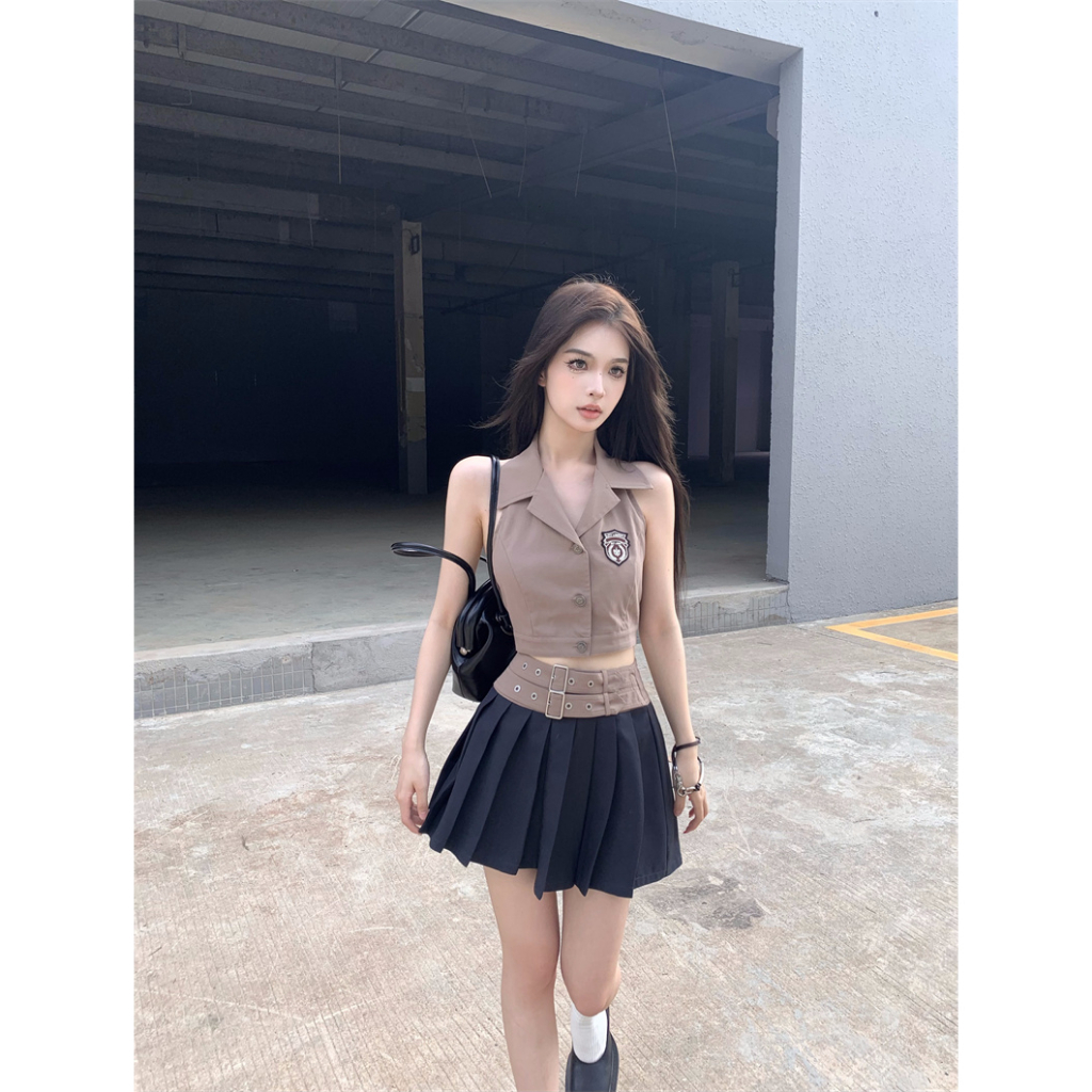 QADCOL Áo Thun Nữ Cộc Tay Cổ Bẻ Thời Trang Âu Mỹ