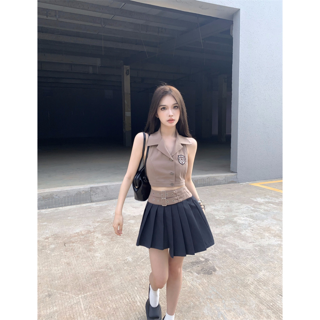 QADCOL Áo Thun Nữ Cộc Tay Cổ Bẻ Thời Trang Âu Mỹ