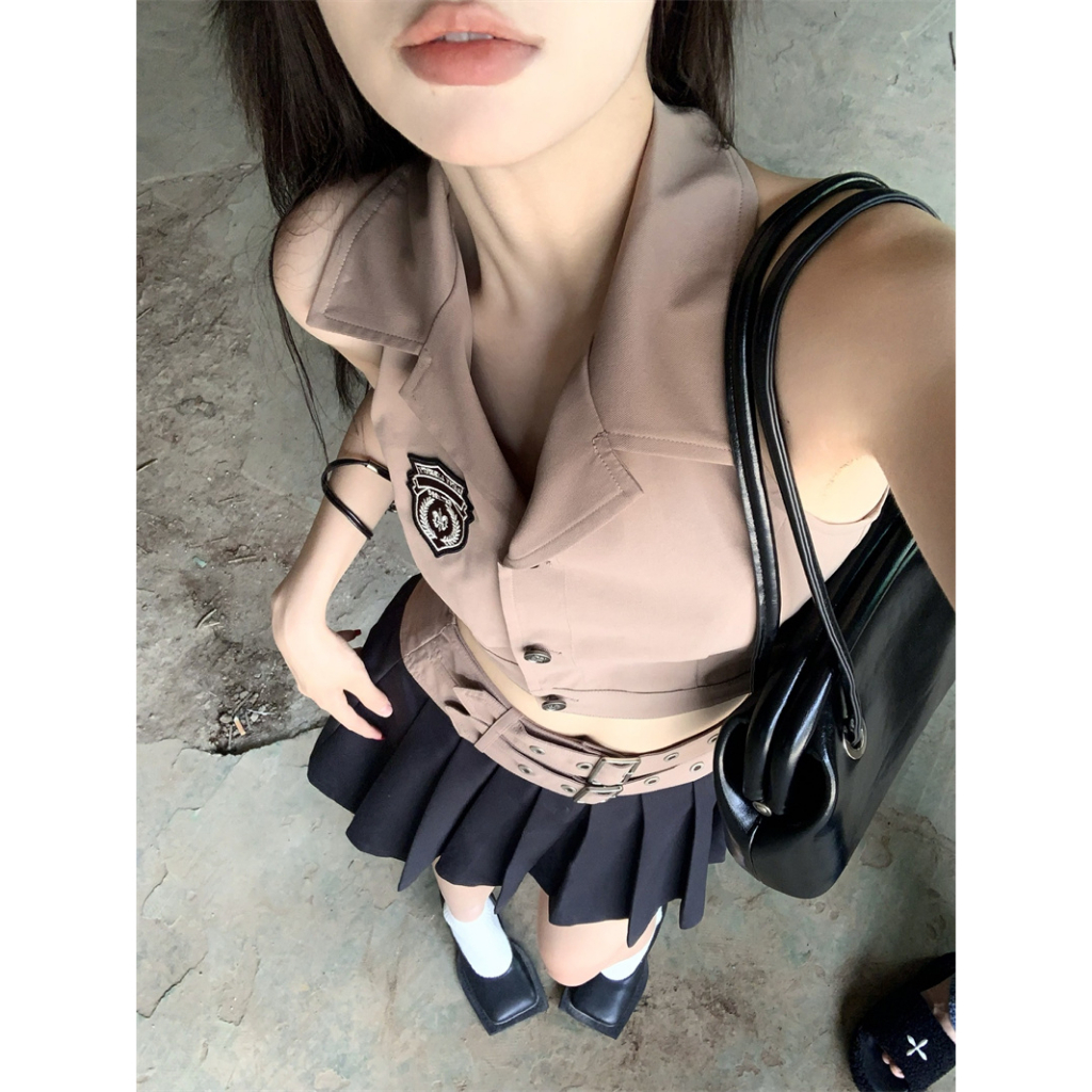 QADCOL Áo Thun Nữ Cộc Tay Cổ Bẻ Thời Trang Âu Mỹ