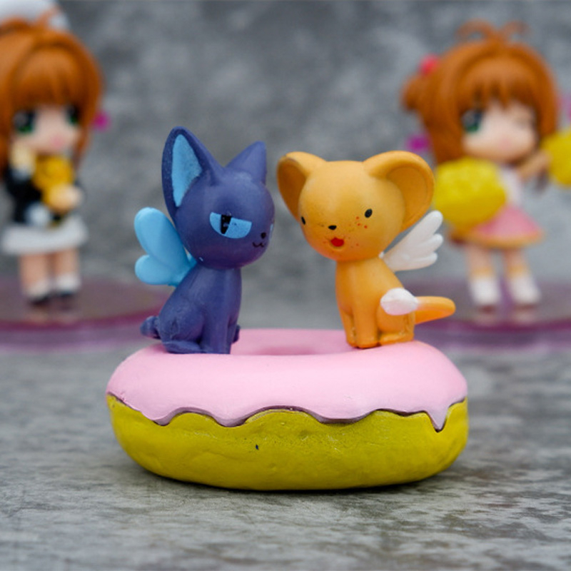 Set 8 Mô Hình Đồ Chơi Nhân Vật Sakura Kinomoto Sakura Li Syaoran Cerberus Spinel Sun