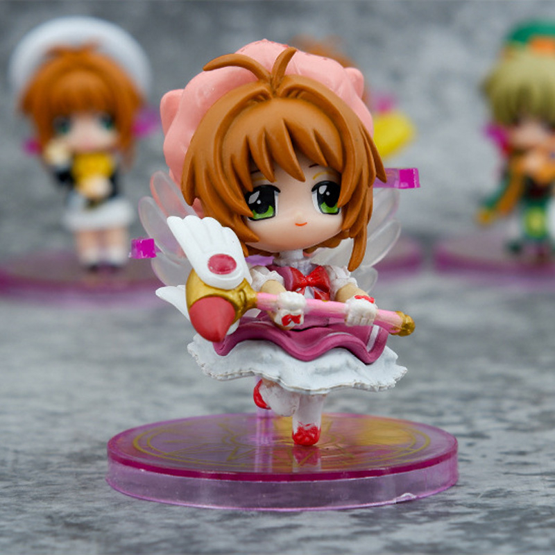 Set 8 Mô Hình Đồ Chơi Nhân Vật Sakura Kinomoto Sakura Li Syaoran Cerberus Spinel Sun