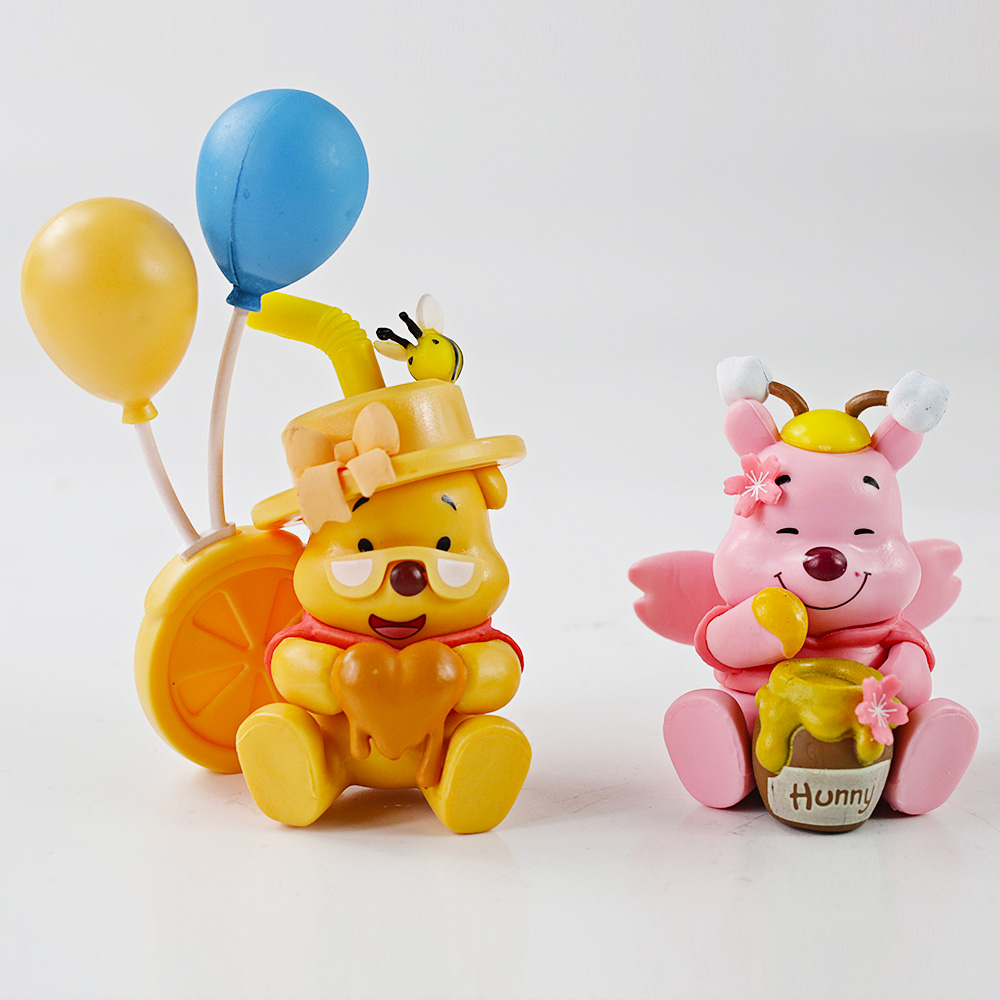 DISNEY Set 6 Mô Hình Đồ Chơi Gấu Pooh Edward Pooh Piglet Eeyore Roo Bằng PVC