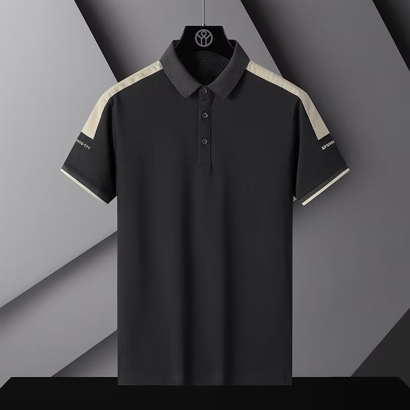 Áo Thun Polo Tay Ngắn Màu Sắc Tương Phản Thời Trang Mùa Hè Có Size Lớn M-5XL Cho Nam Giới