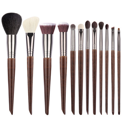 【OVW】12 Chiếc Bộ Cọ Trang Điểm Bộ Cọ Nền Bột Blusher Bàn Chải Đường Viền Bàn Chải Bút Kẻ MắtXQ12 Chiếc