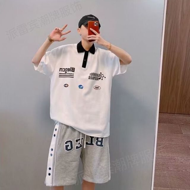 Áo polo Tay Ngắn Dáng Rộng Thời Trang 2023 Cho Nam