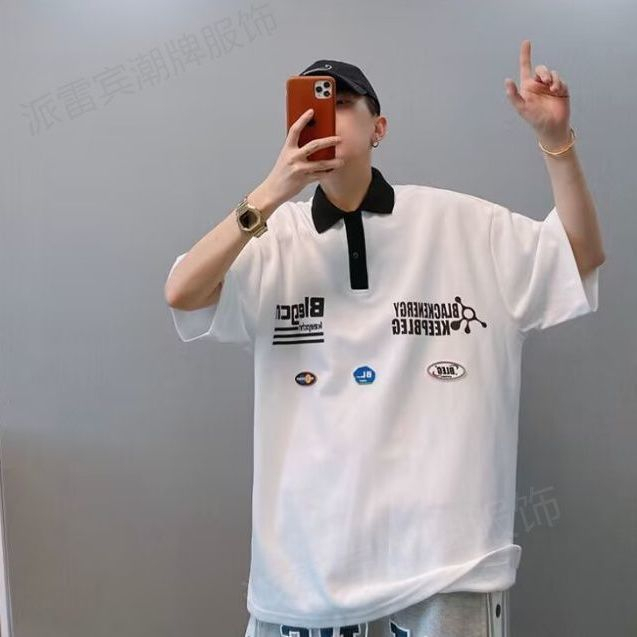 Áo polo Tay Ngắn Dáng Rộng Thời Trang 2023 Cho Nam