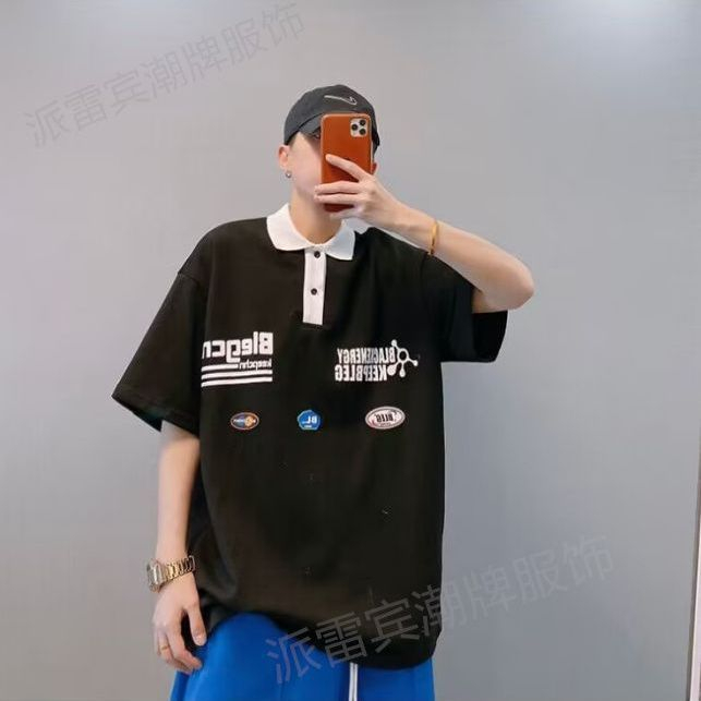 Áo polo Tay Ngắn Dáng Rộng Thời Trang 2023 Cho Nam