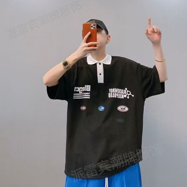 Áo polo Tay Ngắn Dáng Rộng Thời Trang 2023 Cho Nam