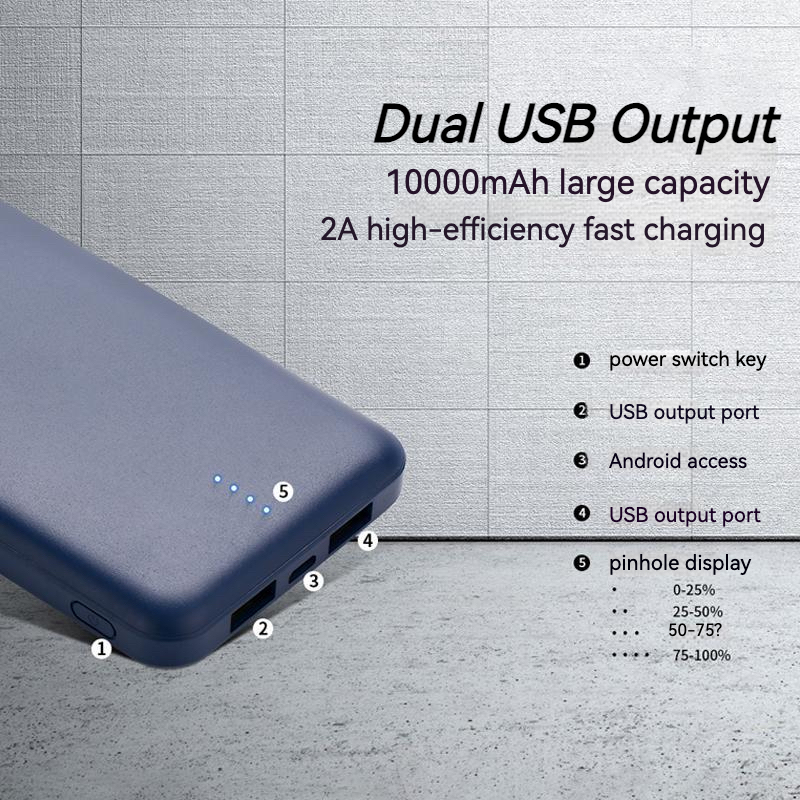 Sạc dự phòng OKSJ dung lượng lớn 10000mAh mini nhẹ và mỏng tiện lợi