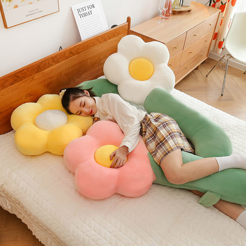 Gối Ôm Dài Họa Tiết Hoa Dễ Thương Dành Cho Bé Gái