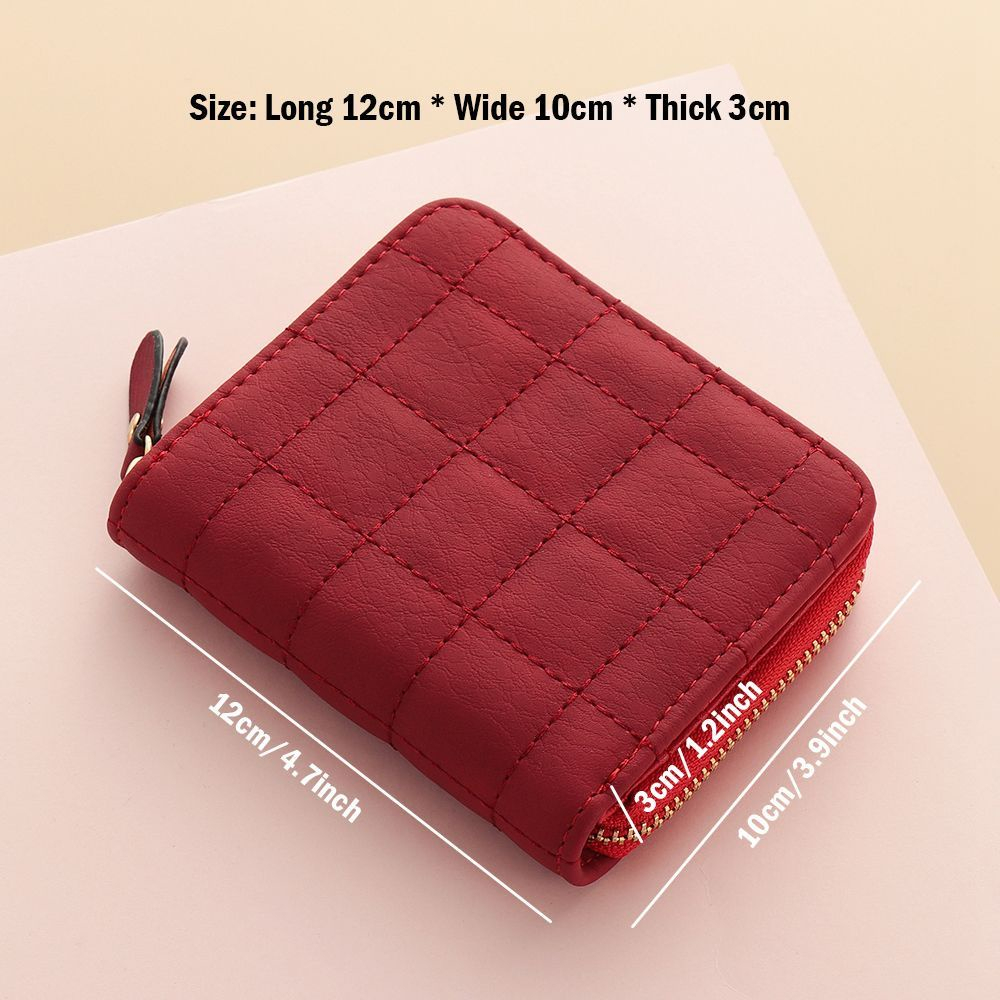 Ví Da Nhiều Ngăn Phối Khóa Kéo Thời Trang Dành Cho Nữ Giá Đỡ