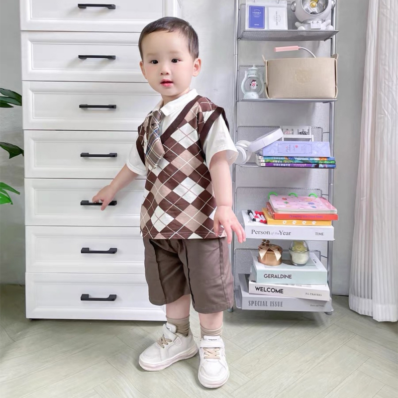 Khung Thành Cho Bé Chất Lượng Cao❤Bộ Đồ Thời Trang Mùa Hè Thoải Mái Phong Cách Hàn Quốc Cho Bé Trai Gái